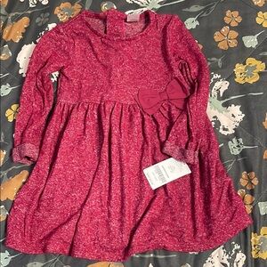 Carter's Pink Long Sleeve Dress with Bow